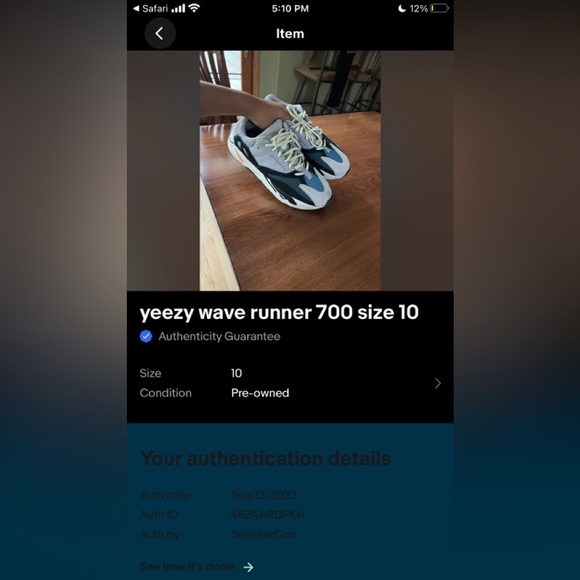 Adidas Yeezy Boost Waverunner 700 Size 10 - Picture 8 of 8